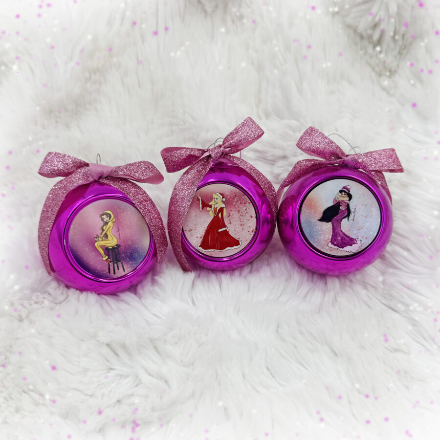 Σετ μπάλες χριστουγεννιάτικες με πριγκιπισσες