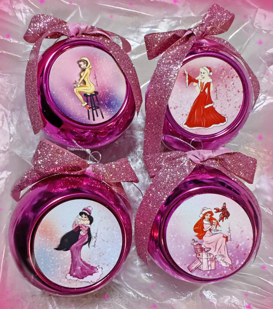 Σετ- Πριγκίπισσες χριστουγεννιάτικα στολίδια